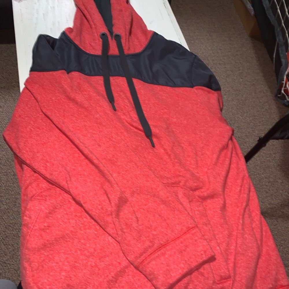 Coral and Gray Hoodie